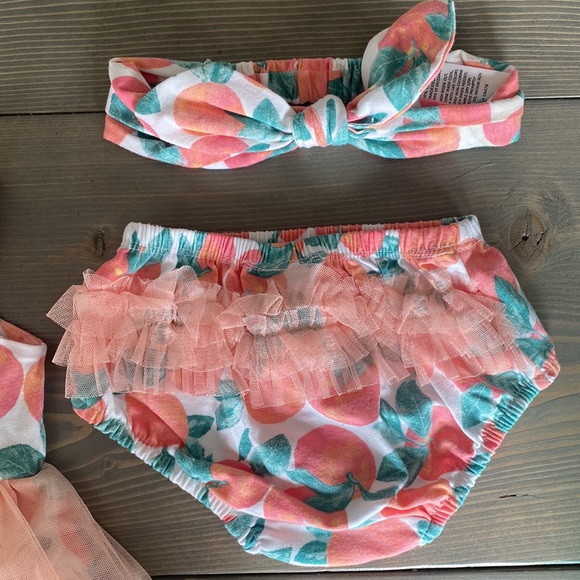 Catherine Malandrino Dresses 3 pc 3-6 Month Peach Tulle Dress. New with tags - Picture 3 of 3